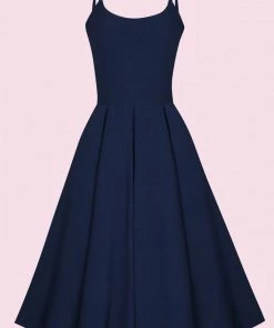 Pretty Dress Company Priscilla 50's Swing Dress Navy