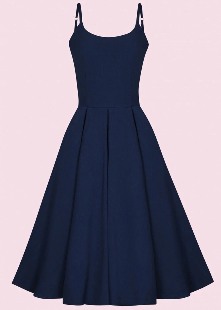 Pretty Dress Company Priscilla 50's Swing Dress Navy
