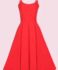New In Pretty Dress Company Priscilla 50's Swing Dress Red