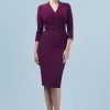 New In Pretty Dress Company Tegan 50's Pencil Dress Magenta