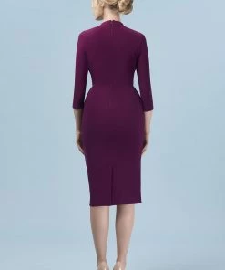 New In Pretty Dress Company Tegan 50's Pencil Dress Magenta