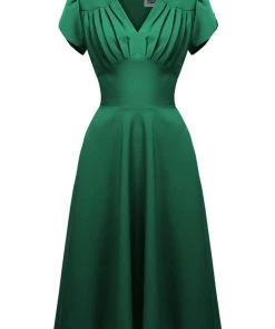 Pretty Retro Classic 50's Swing Dress Green New In