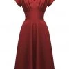 Pretty Retro Classic 50's Swing Dress Red