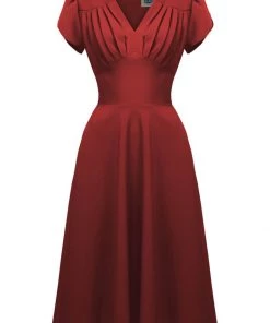 Pretty Retro Classic 50's Swing Dress Red