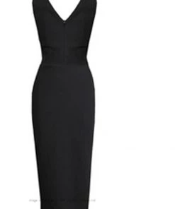 New In Pretty Retro Wiggle To Impress 50's Dress Black