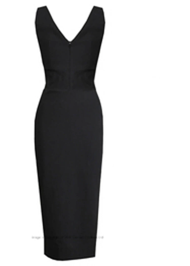 New In Pretty Retro Wiggle To Impress 50's Dress Black