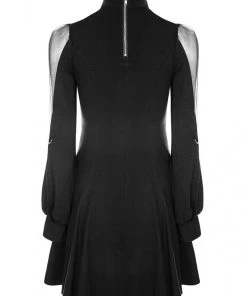 Punk Rave Upside Down Heart Dress Black