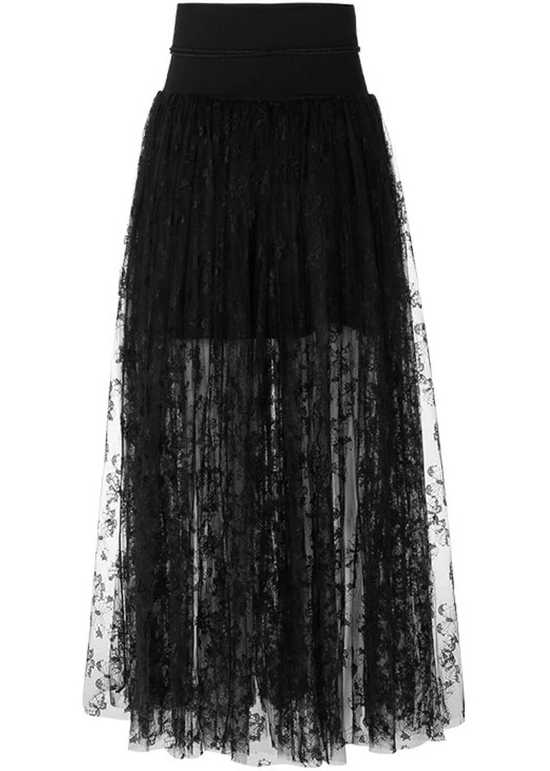 Punk Rave Butterfly Gauze Chiffon Skirt Black New In