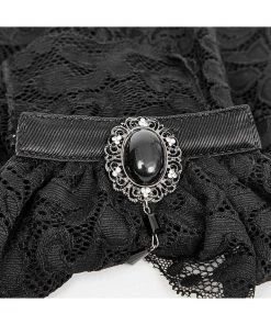 New In Punk Rave Lace Cravat Black