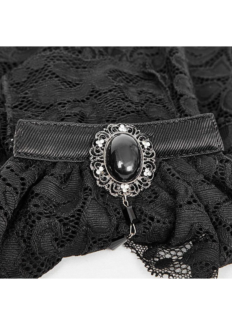 New In Punk Rave Lace Cravat Black