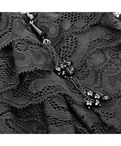 New In Punk Rave Lace Cravat Black