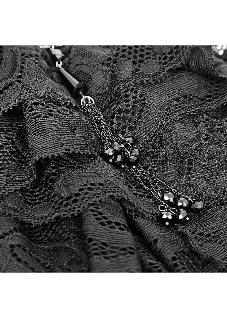 New In Punk Rave Lace Cravat Black