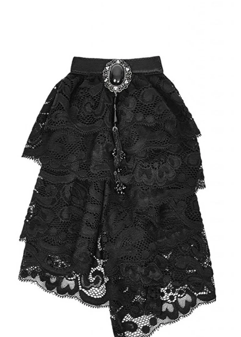 New In Punk Rave Lace Cravat Black