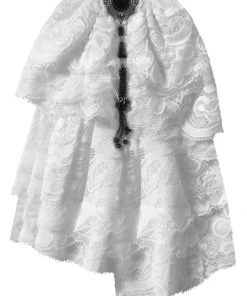 New In Punk Rave Lace Cravat White