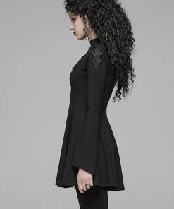 New In Punk Rave Aquilégia Dress Black