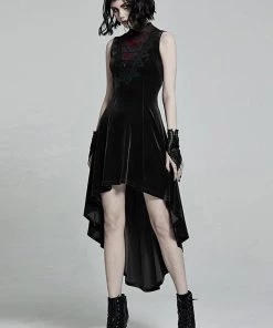 Punk Rave Aurora Velvet Dress Black