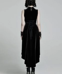 Punk Rave Aurora Velvet Dress Black