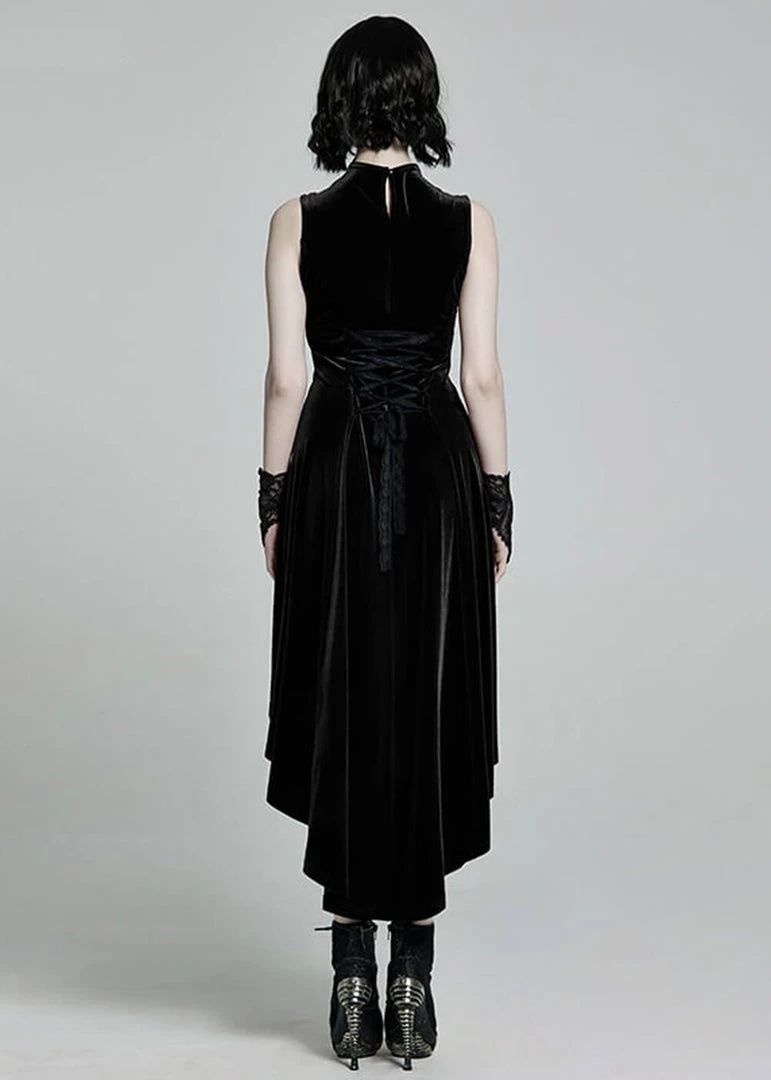 Punk Rave Aurora Velvet Dress Black