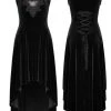 Punk Rave Aurora Velvet Dress Black