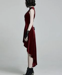 Punk Rave Aurora Velvet Dress Red New In