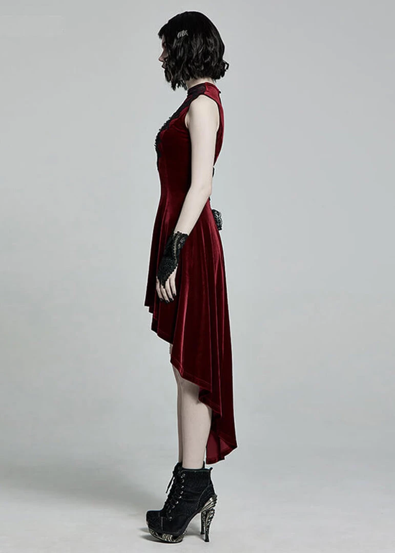 Punk Rave Aurora Velvet Dress Red New In