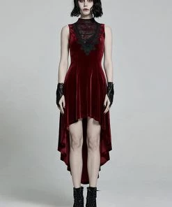 Punk Rave Aurora Velvet Dress Red New In
