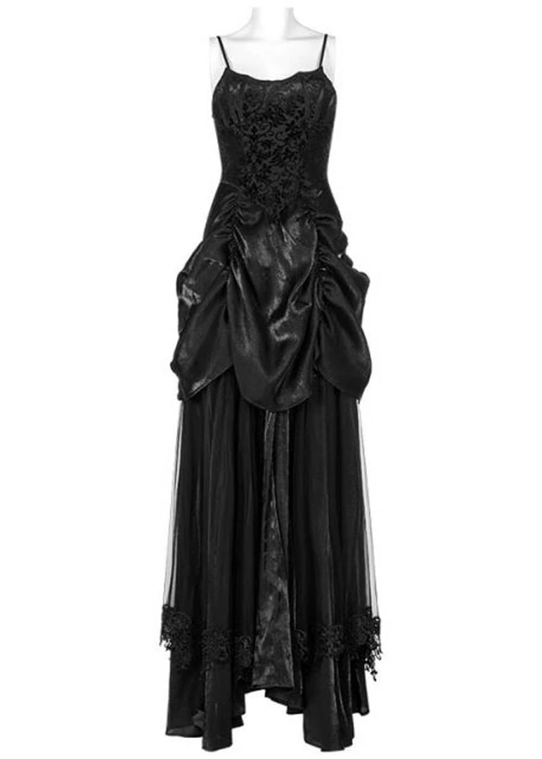 Punk Rave Dark Romance Dress Black