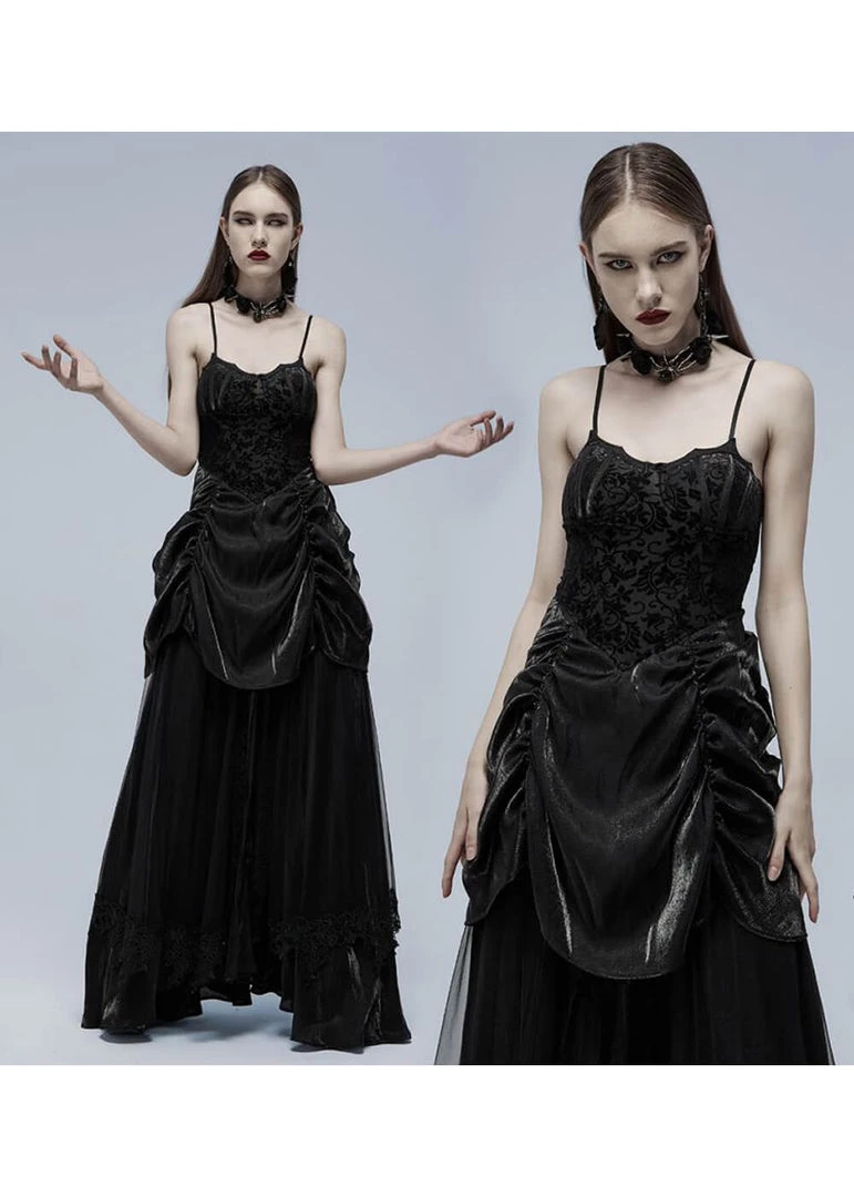 Punk Rave Dark Romance Dress Black