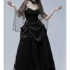 Punk Rave Dark Romance Dress Black