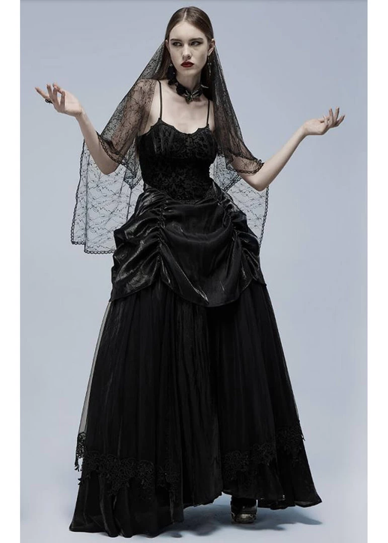 Punk Rave Dark Romance Dress Black