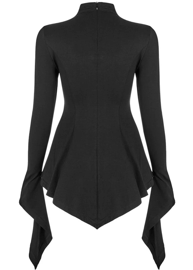 Punk Rave Vampira Top Black