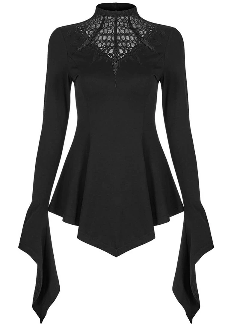 Punk Rave Vampira Top Black
