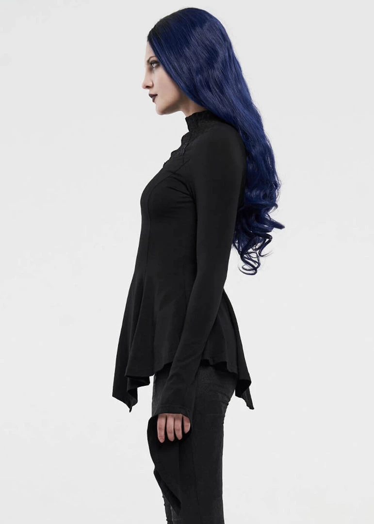 Punk Rave Vampira Top Black