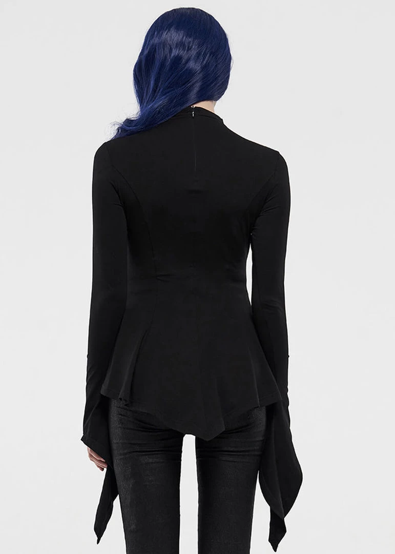 Punk Rave Vampira Top Black