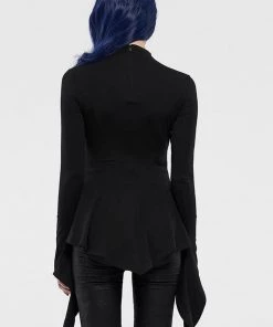 Punk Rave Vampira Top Black