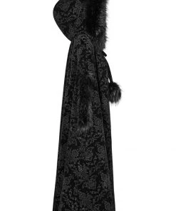 New In Punk Rave Snowfall Cloak Cape Black
