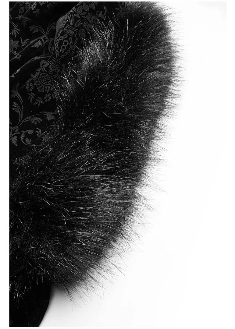 New In Punk Rave Snowfall Cloak Cape Black