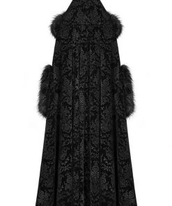 New In Punk Rave Snowfall Cloak Cape Black