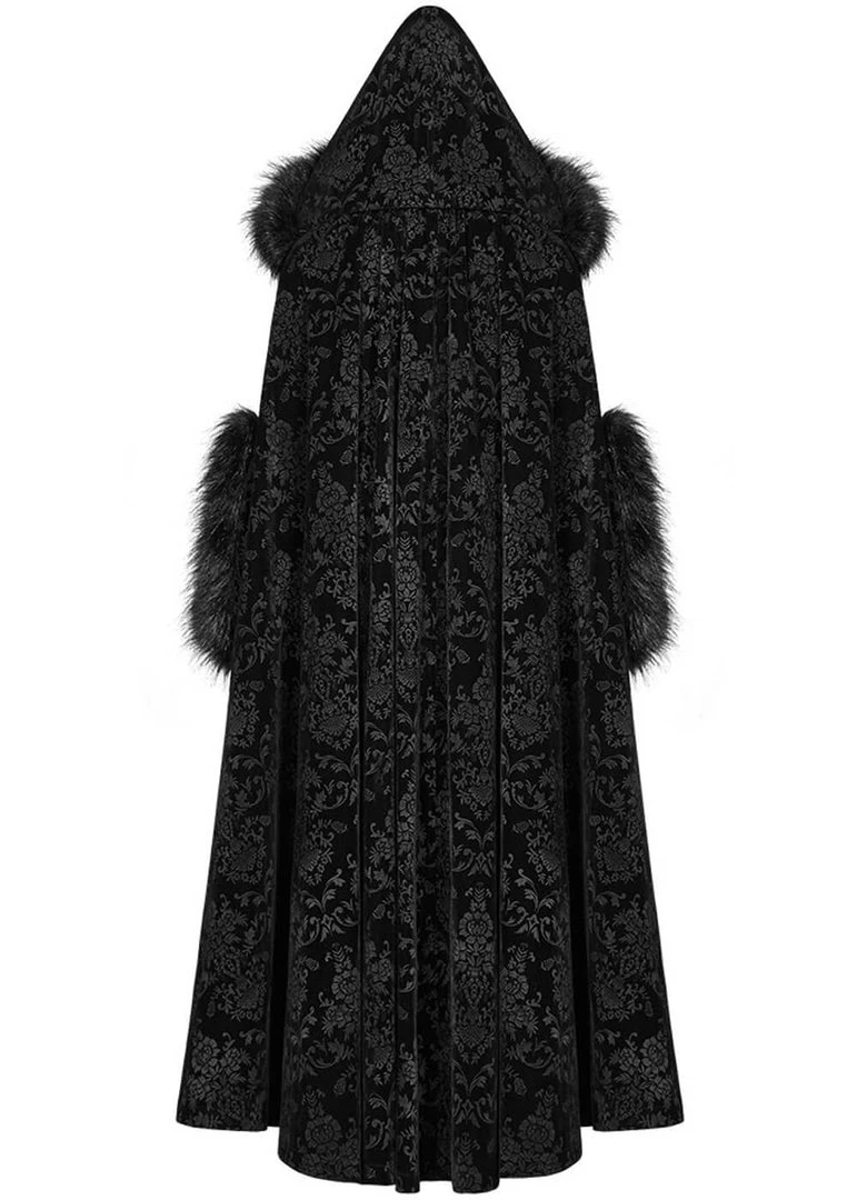 New In Punk Rave Snowfall Cloak Cape Black