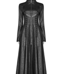 New In Punk Rave Underworld Coat Black