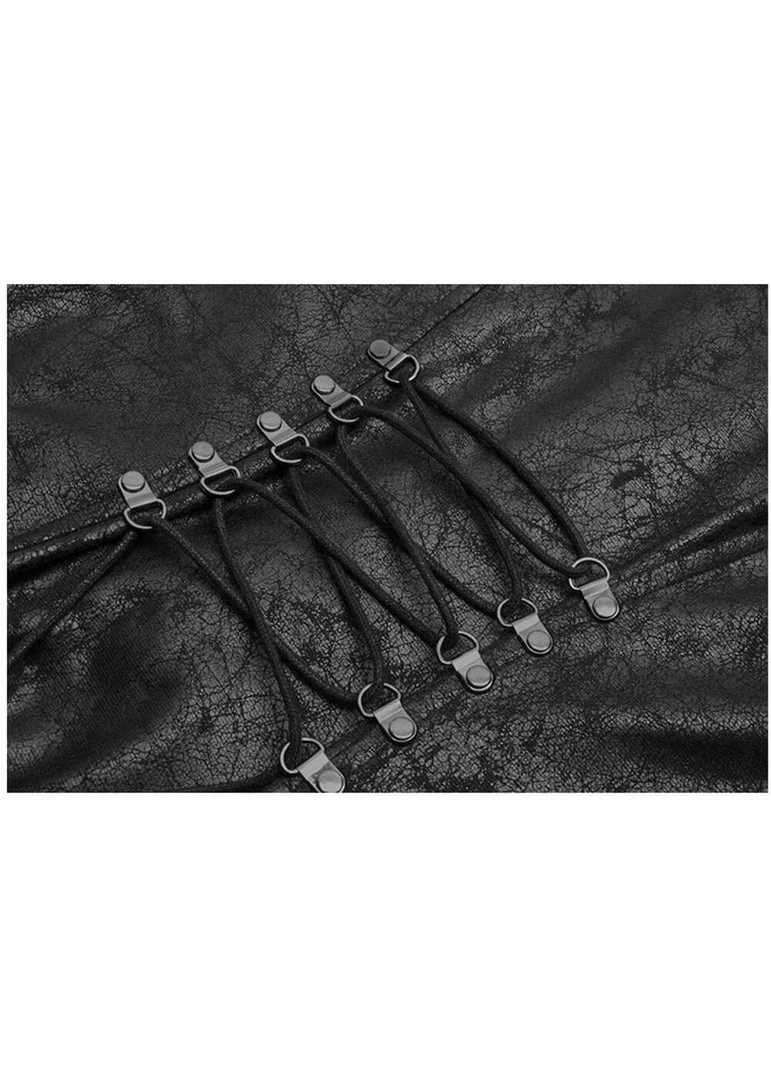 New In Punk Rave Underworld Coat Black