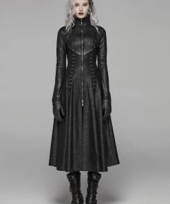 New In Punk Rave Underworld Coat Black