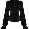 Punk Rave Luxuria Velvet Blouse Black New In
