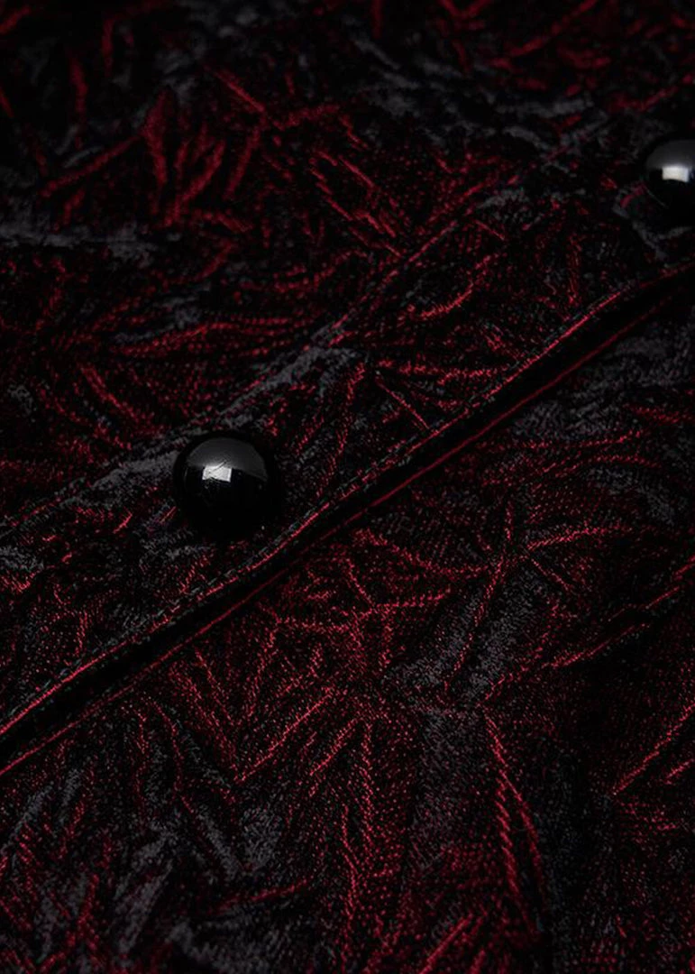 New In Punk Rave Luxuria Velvet Blouse Red