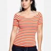 Queen Kerosin Vavavoom Stripe 50's Top Red White New In