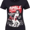 Queen Kerosin Rumble In The Jungle Girly T-Shirt Black