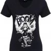 Queen Kerosin Boom Girly T-Shirt Black New In