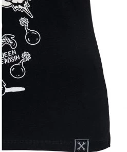 Queen Kerosin Boom Girly T-Shirt Black New In