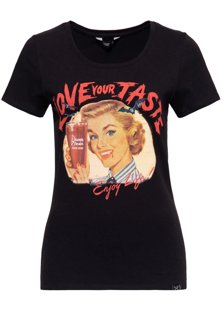 New In Queen Kerosin Blood Girly T-Shirt Black