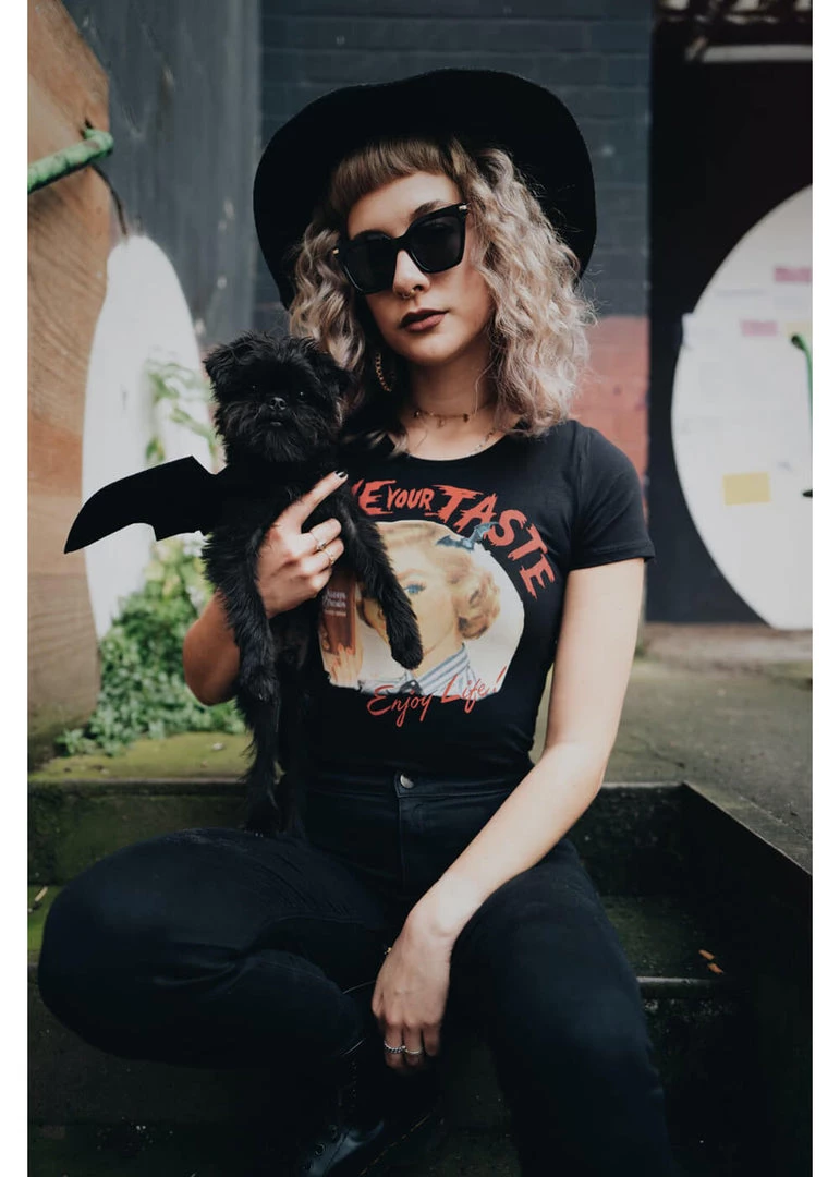 New In Queen Kerosin Blood Girly T-Shirt Black